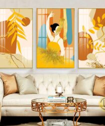Bộ Tranh Tráng Gương Cô Gái CG0479 &#8211; Điểm Nhấn Ấn Tượng Cho Không Gian Nhà Bạn