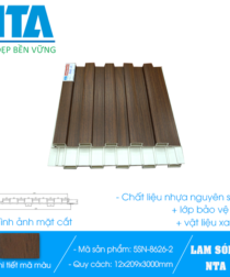 Tấm ốp lam 5 sóng nhỏ NTA 5SN-8626-2 &#8211; Vansannhua